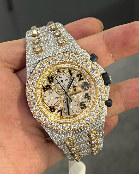 Luxury VVS1 Moissanite ICED OUT WATCH - Unisex, Perfect Gift Passes Diamond Testers-Diamond Watch Bustdown Perfect for the Club/Event