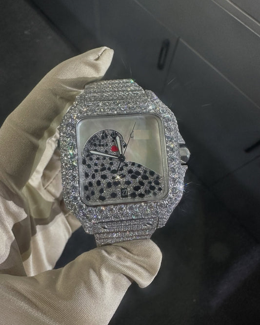 Premium Fully iced out customize watch / VVS D Moissanite watch /Automatic Movement Wristwatch / Iceout Diamond watch / VVS Diamond watch /