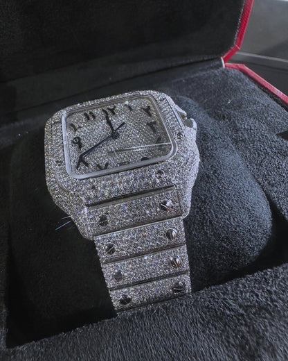 VVS Moissanite Diamond Watch | Fully Iced out Watch | Stainless Steel Watch | Moissanite Studded Diamond Watch | Automatic Movement Watch