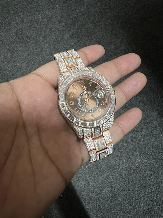 VVS Moissanite Diamond Watch | Fully Iced out Watch | Stainless Steel Watch | Moissanite Studded Diamond Watch | Automatic Movement Watch